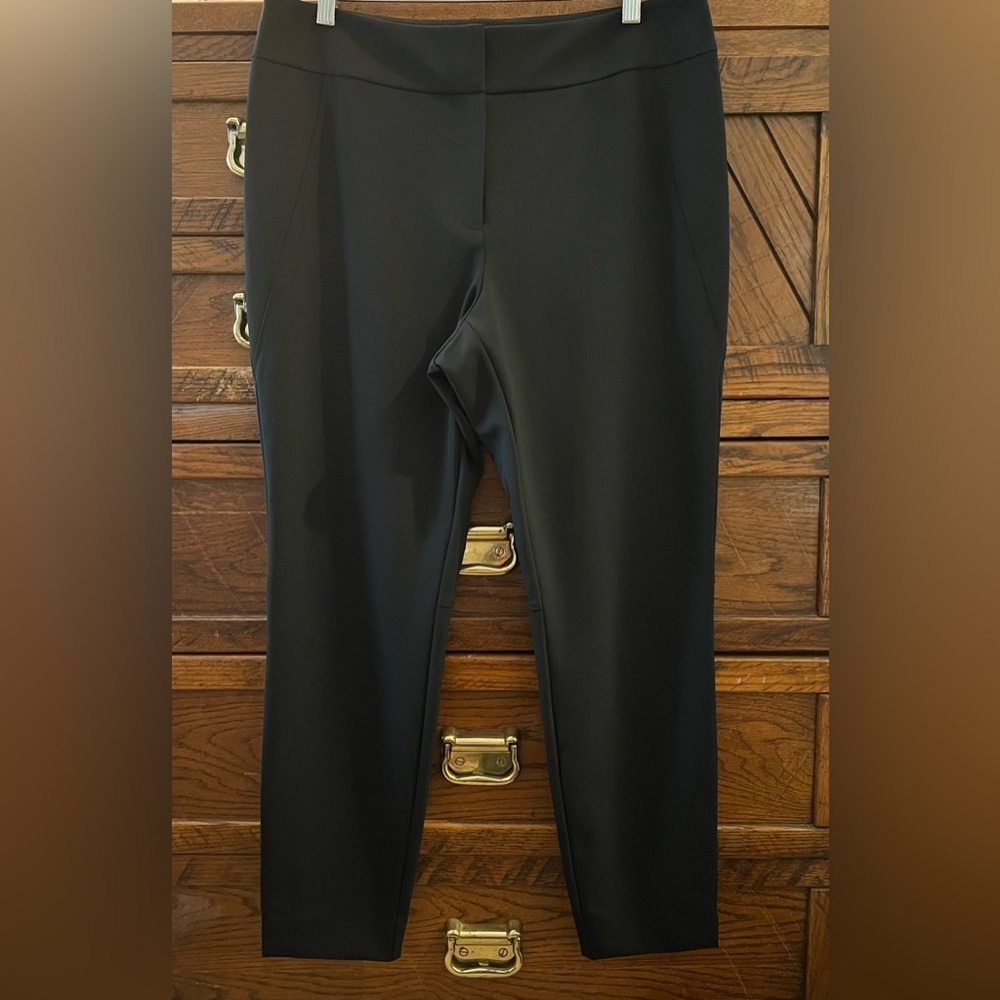 Lafayette 148 New York Black Stretch Pants size 12 Career Work PD21R-J525